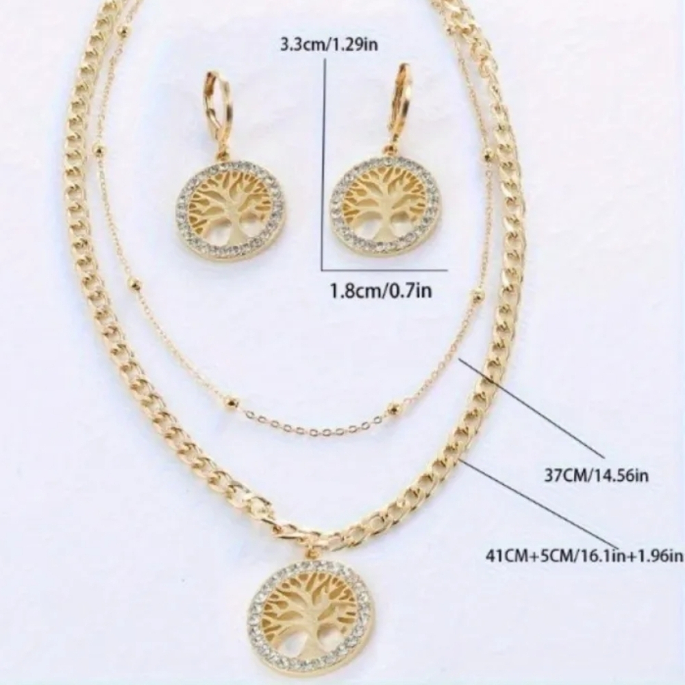Gold Tree of Life Jewelry Set - Picture 2 of 2